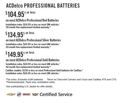 ACDelco PROFESSIONAL BATTERIES