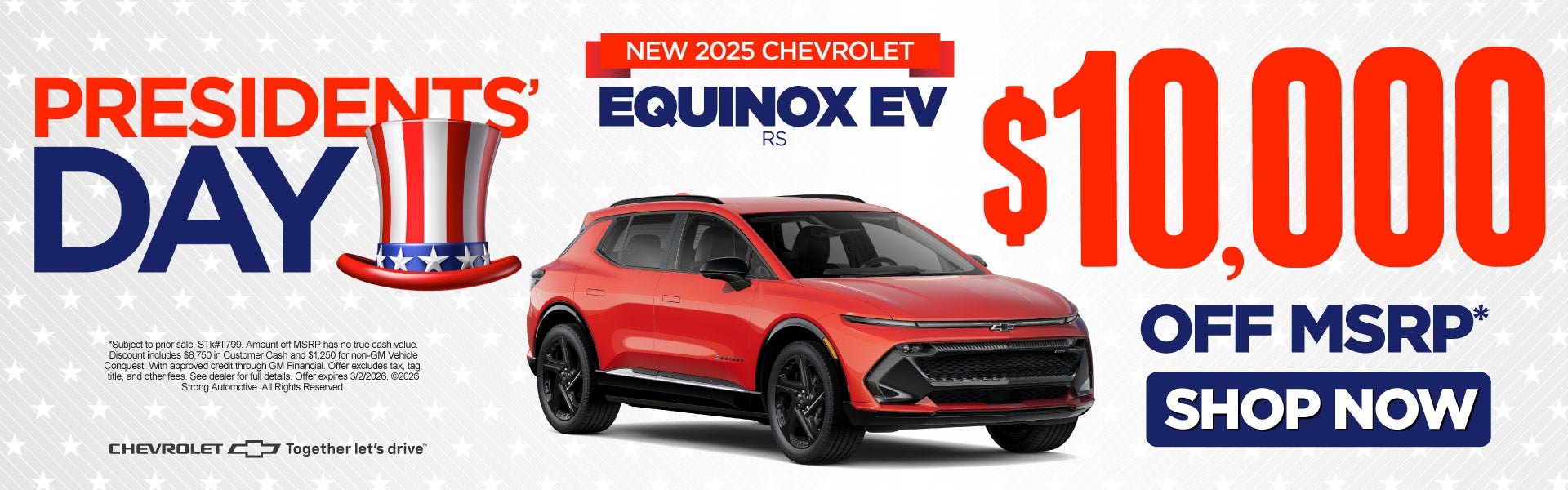New 2025 Chevrolet Equinox EV RS	$10,000 off MSRP*
