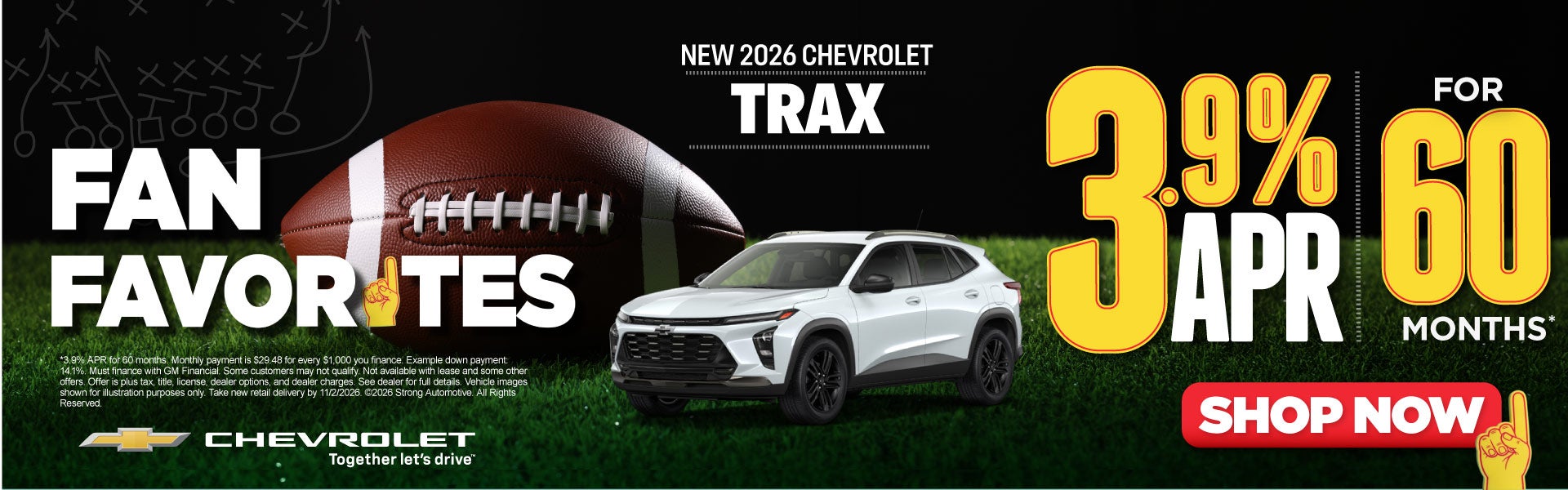 New 2026 Trax - 3.9% for 60 Months*